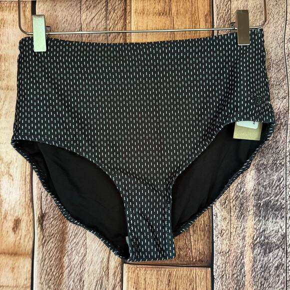 Albion Swimsuit Two Piece Midnight Dash Tankini Top & High-Waist Bottoms Black M - Picture 5 of 11